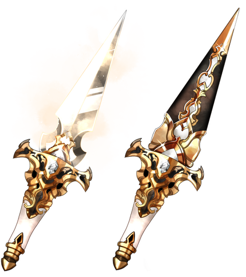 The Dagger of Light given to him by Rhedefre to defeat Erryd.

Art by RNbeammer@dA